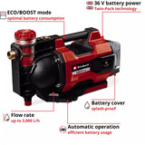 EINHELL AQUINNA 36/38 F LED AUTOMATIC, 4180420, Bomba rojo/Negro