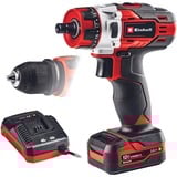 EINHELL Atornillador inalámbrico TE-CD 12/1 X-Li, 12 Voltios, Taladro/destornillador rojo/Negro