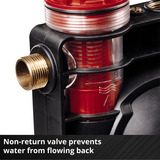 EINHELL Bomba de jardín automática a batería AQUINNA 36/38 F LED AUTOMATIC, 36Volt (2x18V) rojo/Negro