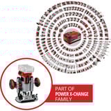 EINHELL Fresadora de borde profesional a batería TP-RO 18 Li BL - Solo, 18 Voltios rojo