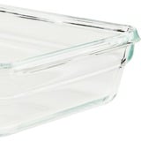 Emsa CLIP & CLOSE N1040700 recipiente de almacenar comida Rectangular Caja 0,8 L Transparente 1 pieza(s) transparente/Rojo, Caja, Rectangular, 0,8 L, Transparente, Vidrio, 420 °C