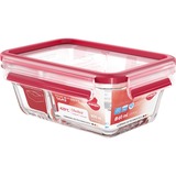 Emsa CLIP & CLOSE N1040700 recipiente de almacenar comida Rectangular Caja 0,8 L Transparente 1 pieza(s) transparente/Rojo, Caja, Rectangular, 0,8 L, Transparente, Vidrio, 420 °C
