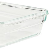 Emsa CLIP & CLOSE N10407 Rectangular Caja 0,8 L Transparente 1 pieza(s) transparente/Rojo, Caja, Rectangular, 0,8 L, Transparente, Vidrio, 420 °C