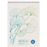 Herlitz GREENline cuaderno y block A7 50 hojas Blanco, Bloque de Colegio Estampado, Blanco, A7, 50 hojas, Papel cuadriculado, Adulto