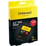 Intenso High 2.5" 120 GB Serial ATA III TLC, Unidad de estado sólido 120 GB, 2.5", 520 MB/s, 6 Gbit/s