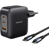 Intenso Intenso Power Adapter W100ACC GaN + C520C Cable, Cargador negro