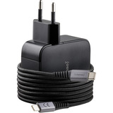 Intenso Intenso Power Adapter W100ACC GaN + C520C Cable, Cargador negro