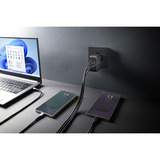 Intenso Intenso Power Adapter W100ACC GaN + C520C Cable, Cargador negro