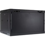 Inter-Tech SMA-6406 6U Bastidor de pared Negro, Armario IT negro, Bastidor de pared, 6U, 30 kg, Bloqueo del teclado, 14,4 kg, Negro