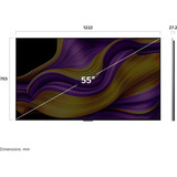 LG OLED55G57LW, OLED-TV plateado/Negro