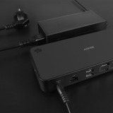 Lindy Estación de acoplamiento híbrida para portátil USB Tipo C y Tipo A negro