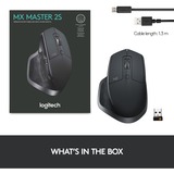 Logitech MX Master 2S Wireless Mouse ratón mano derecha RF Wireless + Bluetooth Laser 4000 DPI grafito, mano derecha, Laser, RF Wireless + Bluetooth, 4000 DPI, Grafito