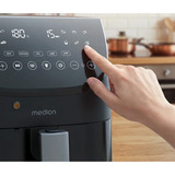 Medion Freidora de aire Life X20 MD 13060 XL, Freidora de aire caliente negro