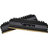 Patriot Viper 4 PVB432G300C6K módulo de memoria 32 GB 2 x 16 GB DDR4 3000 MHz, Memoria RAM negro, 32 GB, 2 x 16 GB, DDR4, 3000 MHz, 288-pin DIMM