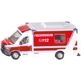 SIKU Mercedes-Benz Sprinter Miesen Type C Ambulance Modelo a escala de ambulancia Previamente montado 1:50, Automóvil de construcción rojo/blanco, Modelo a escala de ambulancia, Previamente montado, 1:50, Mercedes-Benz Sprinter, Cualquier género, Metal, Plástico