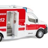SIKU Mercedes-Benz Sprinter Miesen Type C Ambulance Modelo a escala de ambulancia Previamente montado 1:50, Automóvil de construcción rojo/blanco, Modelo a escala de ambulancia, Previamente montado, 1:50, Mercedes-Benz Sprinter, Cualquier género, Metal, Plástico