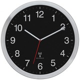 TFA 60.3545.01, Reloj de pared negro/Plateado