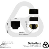Thermal Grizzly DeltaMate Fitting HT16, Conexión negro