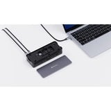 Verbatim CDS-15S Alámbrico USB 3.2 Gen 1 (3.1 Gen 1) Type-C Negro, Gris, Estación de acoplamiento aluminio/Negro, Alámbrico, USB 3.2 Gen 1 (3.1 Gen 1) Type-C, 100 W, 3,5 mm, 1000 Mbit/s, Negro, Gris