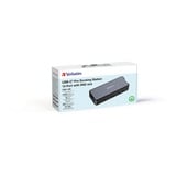 Verbatim CDS-15S Alámbrico USB 3.2 Gen 1 (3.1 Gen 1) Type-C Negro, Gris, Estación de acoplamiento aluminio/Negro, Alámbrico, USB 3.2 Gen 1 (3.1 Gen 1) Type-C, 100 W, 3,5 mm, 1000 Mbit/s, Negro, Gris