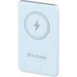 Verbatim Charge 'n' Go Polímero de litio 5000 mAh Cargador inalámbrico Azul, Banco de potencia celeste, 5000 mAh, Polímero de litio, Quick Charge 3.0, Cargador inalámbrico, Azul