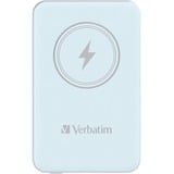 Verbatim Charge 'n' Go Polímero de litio 5000 mAh Cargador inalámbrico Azul, Banco de potencia celeste, 5000 mAh, Polímero de litio, Quick Charge 3.0, Cargador inalámbrico, Azul