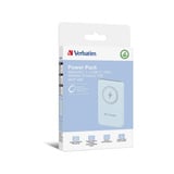 Verbatim Charge 'n' Go Polímero de litio 5000 mAh Cargador inalámbrico Azul, Banco de potencia celeste, 5000 mAh, Polímero de litio, Quick Charge 3.0, Cargador inalámbrico, Azul