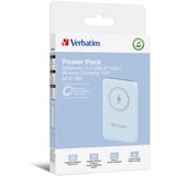 Verbatim Charge 'n' Go Polímero de litio 5000 mAh Cargador inalámbrico Azul, Banco de potencia celeste, 5000 mAh, Polímero de litio, Quick Charge 3.0, Cargador inalámbrico, Azul