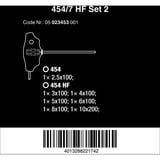 Wera Set 454/7 HF 2 destornilladores con mango transversal + soporte, 7 piezas negro/Verde
