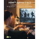 goobay 58481, Splitter HDMI negro