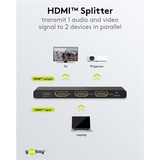 goobay 58481, Splitter HDMI negro