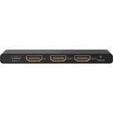 goobay Divisor HDMI 1 a 2 (4K @ 60Hz), Splitter HDMI negro