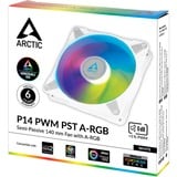 ARCTIC P14 PWM PST A-RGB, Ventilador blanco