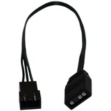 Alphacool 18602 cable de alimentación interna 0,6 m negro, 0,6 m, 3 pines, Derecho, Derecho, Negro, 18 g