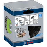 Bosch Cepillo de copa pesado PRO para acero inoxidable X-Lock, Ø 75mm, trenzado 