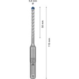 Bosch Expert Broca para martillo SDS plus-7X, Taladro Martillo perforador, Hammer drill bit, 5 mm, 115 mm, Concreto, Piedra, 5 cm