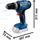 Bosch Taladro atornillador percutor inalámbrico GSB 18V-25 Professional, 18 Voltios, Martillo atornillador azul/Negro