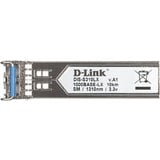 D-Link DIS-S310LX red modulo transceptor Fibra óptica 1000 Mbit/s mini-GBIC Fibra óptica, 1000 Mbit/s, mini-GBIC, SFP, LX, 10000 m