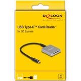 DeLOCK 91006 lector de tarjeta Gris, Lector de tarjetas aluminio, SD, Gris, 10000 Mbit/s, Aluminio, 41 mm, 45 mm
