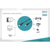 Digitus Cable de conexión USB 2.0 USB-A (conector) > USB-B (conector) negro