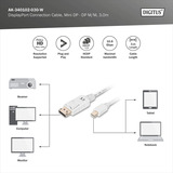 Digitus Cable de conexión mini-DisplayPort > DisplayPort, Full HD 1080p blanco
