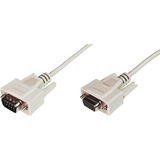 Digitus Cable de extensión para transferencia de datos serial, D-Sub9 (enchufe) > D-Sub9 (zócalo), Cable alargador beige