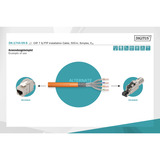 Digitus Cable de instalación profesional Cat.7 S/FTP simplex, Cca naranja