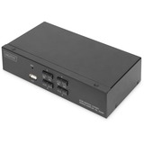 Digitus Conmutador KVM, 4 puertos, pantalla simple, 4K, HDMI®, Switch KVM negro, 4 puertos, pantalla simple, 4K, HDMI®, 3840 x 2160 Pixeles, 4K Ultra HD, Negro