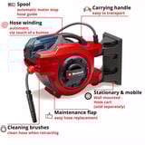 EINHELL GE-HR 18/30 Li-Solo, 4173770, Soporte para manguera rojo