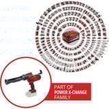 EINHELL Power X-Change pistola de cartuchos de batería TE-SG 18/10 Li - Solo, 18 Voltios rojo/Negro