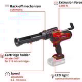 EINHELL Power X-Change pistola de cartuchos de batería TE-SG 18/10 Li - Solo, 18 Voltios rojo/Negro