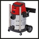EINHELL TE-VC 36/25 Li S-Solo, Aspiradora en húmedo y en seco rojo/Acero fino