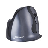 Evoluent Evoluent D ratón Oficina mano derecha RF inalámbrico Laser 3200 DPI negro/Plateado, mano derecha, Diseño vertical, Laser, RF inalámbrico, 3200 DPI, Negro, Gris, Plata