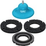 Hazet Lijadora para cubos de rueda (cuerpo base + 3 discos de lijado), Ø 160 mm, Rueda de esmeril azul